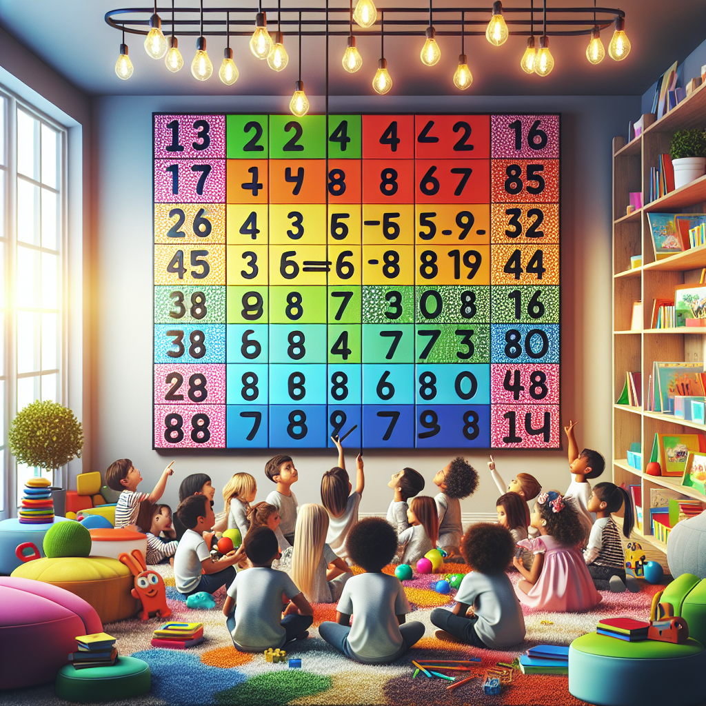 Creating a Positive Learning Environment with Fun Multiplication Table Wall Art for Kids Learning Creating a Positive Learning Environment with Fun Multiplication Table Wall Art for Kids Learning